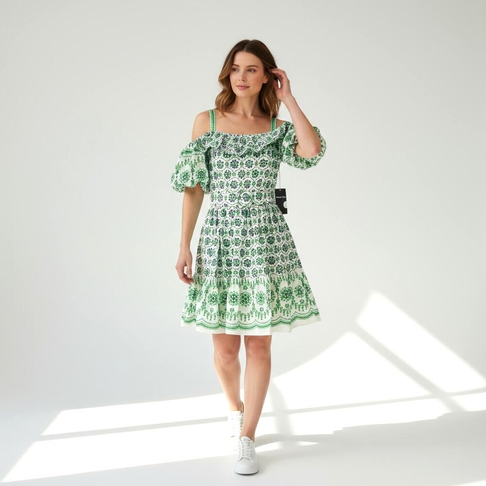 MADISON TARA Ruffled Poplin Sundress  NWT 8 CoastalCowgirl Rodeo HonkeyTonk